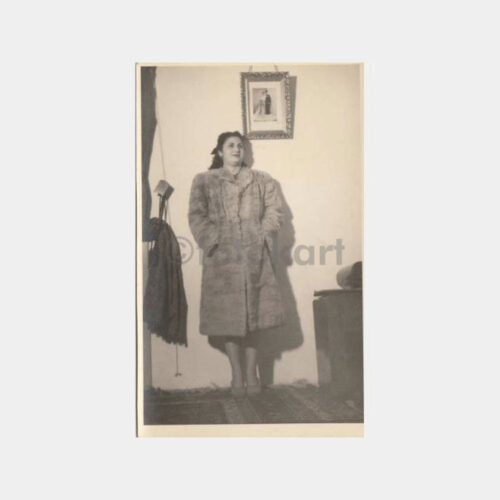 1960 Suriye Halep Damgalı Kadın 3 Adet Stüdyo Fotoğraf - Görsel 3