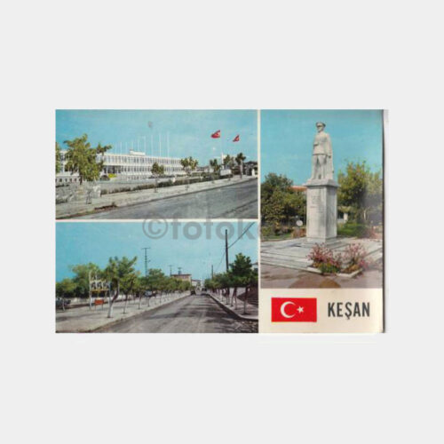 1975 Keşan Ata Heykeli Görünüş Kartpostal