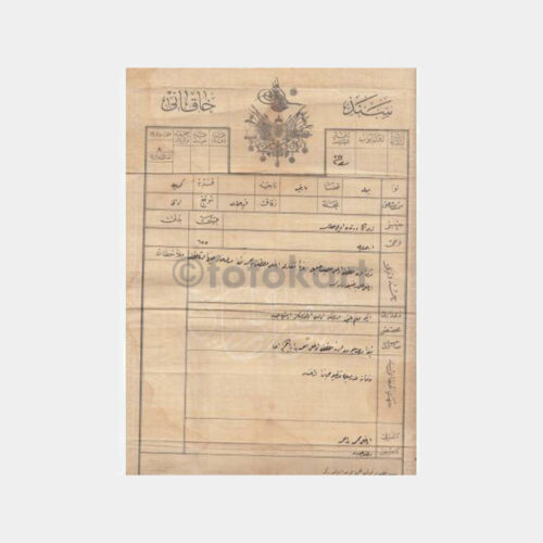 1909 Osmanlı Tapu Belgesi