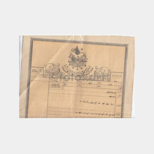 1920 Osmanlı Tapu Belgesi