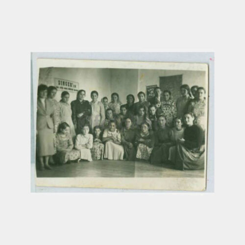 1948 Singer Dikiş Kursu Hatırası Fotoğraf