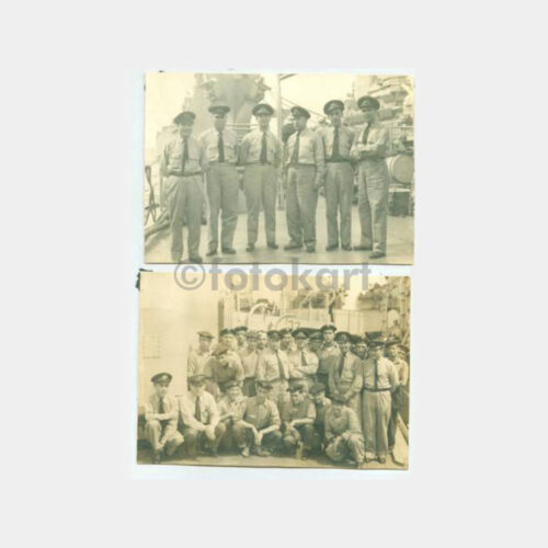Amerikaya Gemi Almaya Giden Denizci Subaylar 2 Adet Fotoğraf