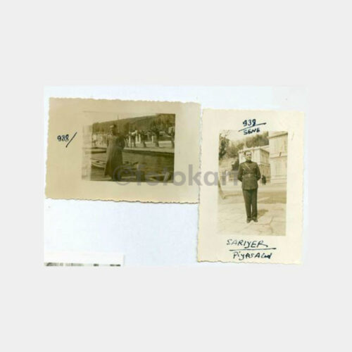 1938 Sarıyer'de Subay Konulu 2 Adet Fotoğraf