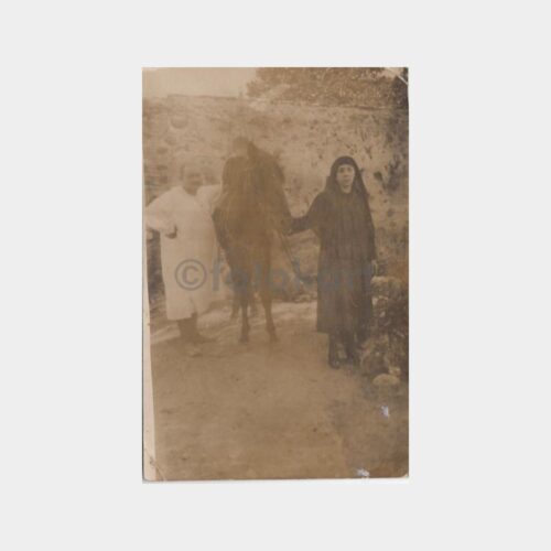 1928 İlginç Aile Atı ile Birlikte Konulu Fotoğraf