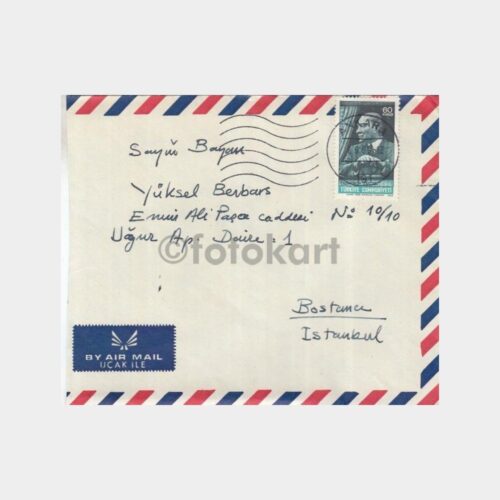 1969 Atatürk Pullu Ankara Uçak Zarfı