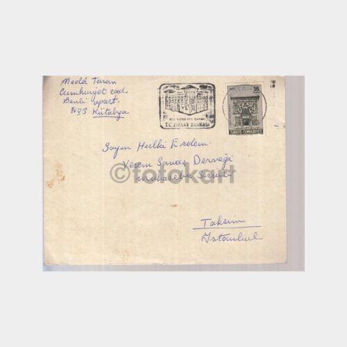 1965 Ziraat Bankası Reklam Damgalı Posta Zarf