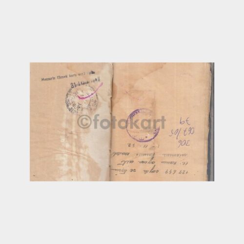 1931 Beykoz Nüfus Cüzdanı - Ekmek Karnesi Damgalı - Görsel 2