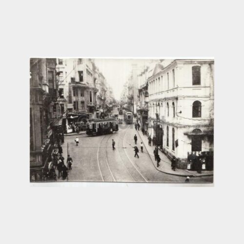 Beyoğlu İstiklal Caddesi Tramvay Konulu Baskı Resim