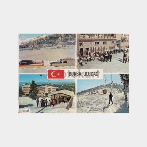1975 Bursa Uludağ 4 Görünüş Kartpostal