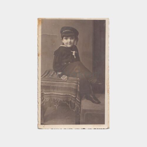 1932 Şapkalı Denizci Çocuk Stüdyo Fotoğraf