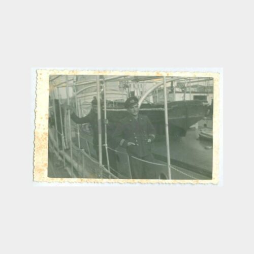 1940 Vapur Güvertesinde Denizci Fotoğraf