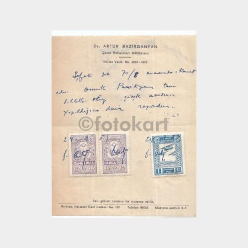 1953 Doktor Artür Bazirganyan Reçetesi
