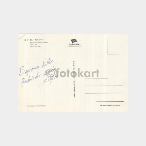 1978 Efes Müzesi Tanrı Bes Heykeli -Keskin Color- Kartpostal - Görsel 2