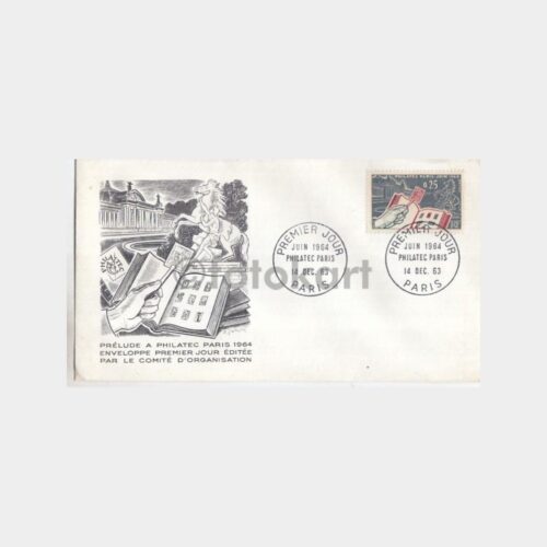 1964 Fransa Paris Pul Sergisi Konulu FDC