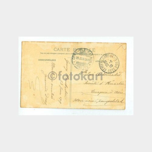 1909 Fransa Dijon Kartı - İstanbul Varış Damgalı - Görsel 2