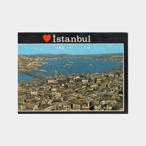 1978 İstanbul Galata Köprüsü Görünüş Kartpostal