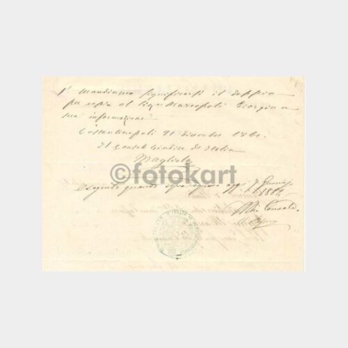 1861 İstanbul Fransa Konsolosluk Yazısı-Kançılarya - Görsel 2