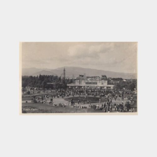 1940 İzmir Fuarı Ana Girişi Konulu Kartpostal