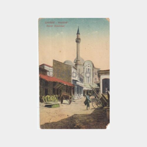 1910 İzmir Kestane Pazarı Camii Konulu Kartpostal