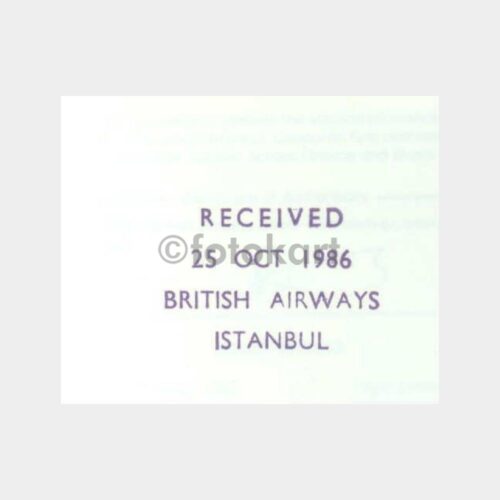 1986 British Aırways* Londra-İstanbul Fdc - Görsel 2