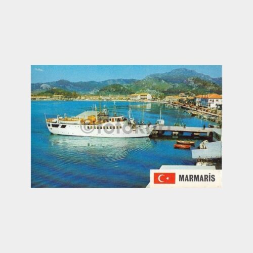 1975 Marmaris Liman Gemi Görünüş Kartpostal