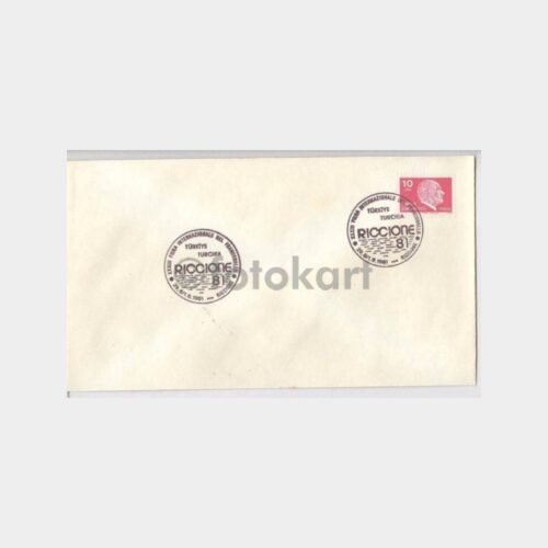 1981 Riccione Pul Sergisi Türkiye FDC