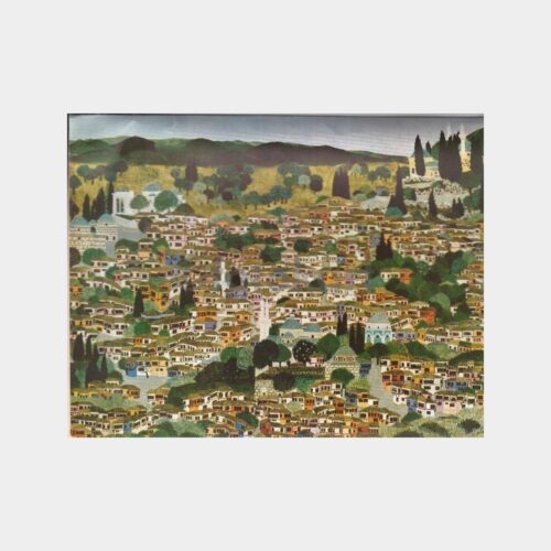 Ressam Oya Katoğlu -Bursa Sabahı- Tablo Tebrik Kartı
