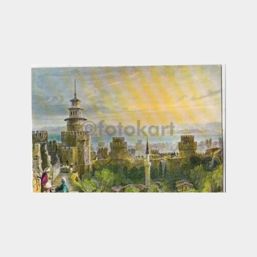 Yedikule Surları Ressam Tablo Tebrik Kartı