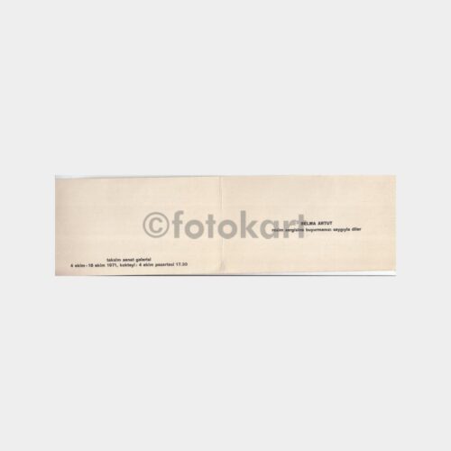 1971 Ressam Belma Artut Sergi Davetiyesi