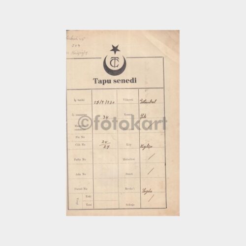 1930 İstanbul Şile - Defter Şeklinde 6 Adet Tapu Senedi - Görsel 2