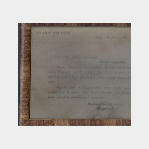 1958 Beylerbeyi Spor Kulübü Onur Çerçeveli Yazısı