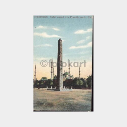 1920 Sultanahmet Dikilitaş Görünüş Eski Kartpostal