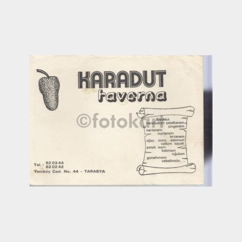 1975 Tarabya Karadut Taverna Fotoğraf Kabı
