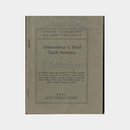 1935 Orta Mektep Tarih Soruları