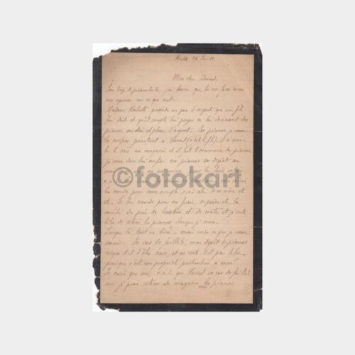 1888 Tarihli İstanbul Başlıklı Fransızca Mektup
