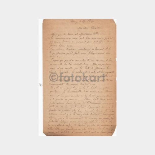 1888 Tarihli İstanbul Başlıklı Fransızca Mektup