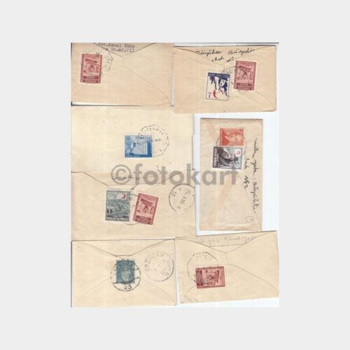 1952 Yardım Pullu Tebrik Zarfları (29 Adet) - Görsel 4