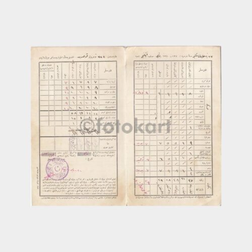 1928 Adana Kız Lisesi Öğrenci Karnesi - Görsel 2