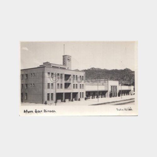 1938 Afyon Gar Binası Görünüş Nadir Fotokart