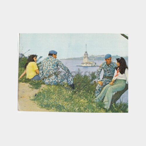Asker Ailesi Kız Kulesi Manzarası Fantazi Kartpostal