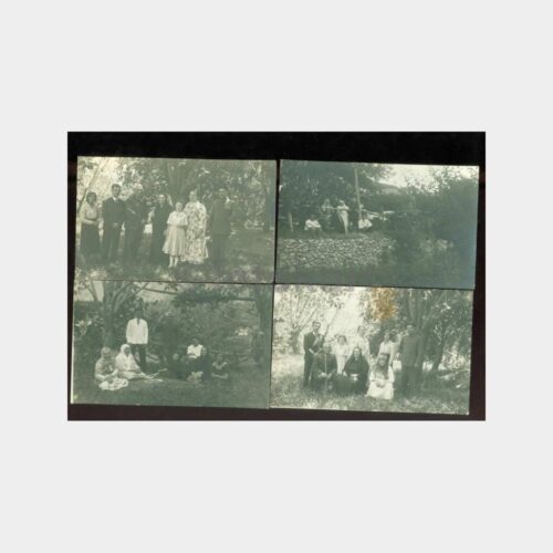 1930 Dışmekan Aile Grup 4 Adet Fotoğraf