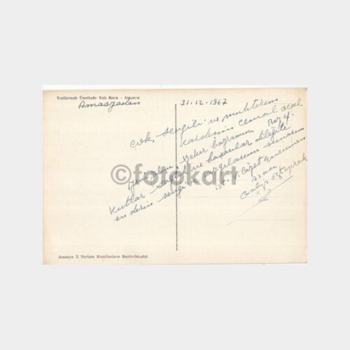 1967 Amasya Yalı Boyu - Özel İmzalı Kartpostal - Görsel 2