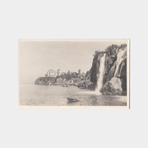 1938 Antalya Şelale Falezler Konulu Fotokart