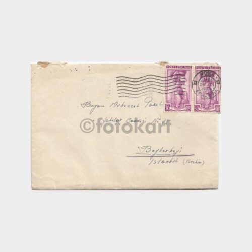 1954 İtalya - Beylerbeyi Varışlı Mektup