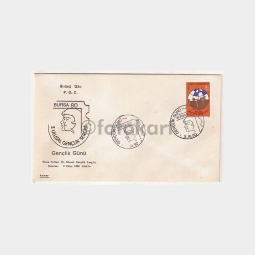 1980 Bursa 80 Pul Sergisi Gençlik Günü FDC