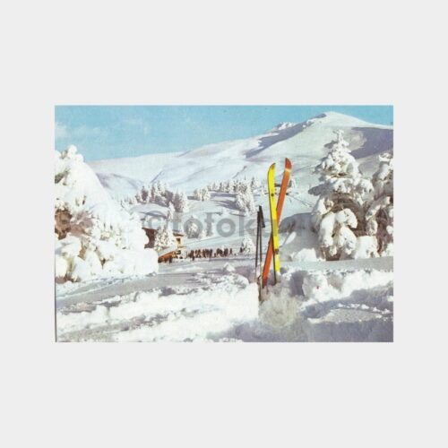1968 Bursa Uludağ Kayakçılar Görünüşü Kartpostal