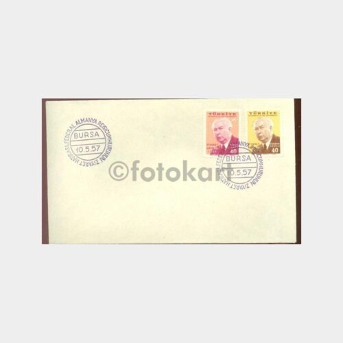 1957 Alman Cumhurbaşkanı Bursa Ziyareti FDC