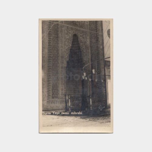 1948 Bursa Yeşil Camii Mihrabı Damgalı Kartpostal
