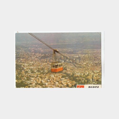 1968 Bursa Kuşbakışı Teleferik Görünüş Kartpostal