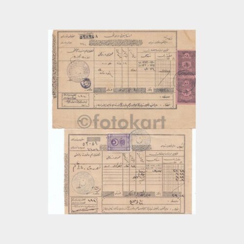 1926-928 Çengelköy 191 Hesap Vergi Makbuzu (7 Adet)